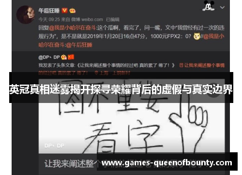 英冠真相迷雾揭开探寻荣耀背后的虚假与真实边界